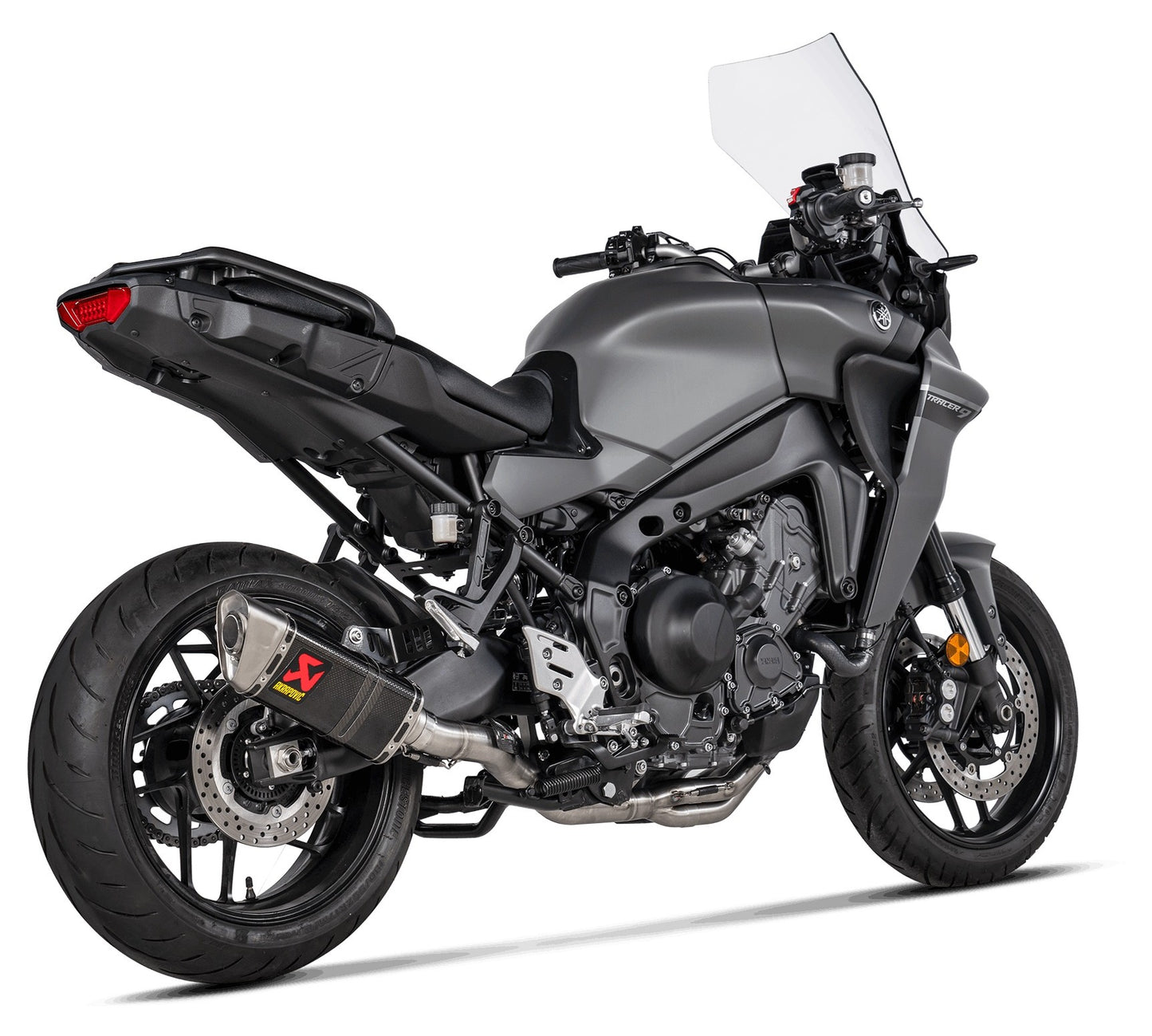 Sistema de escape Akrapovic Racing para Yamaha Tracer 9 GT 2021-2024, fibra de carbono/titanio [Caja abierta]
