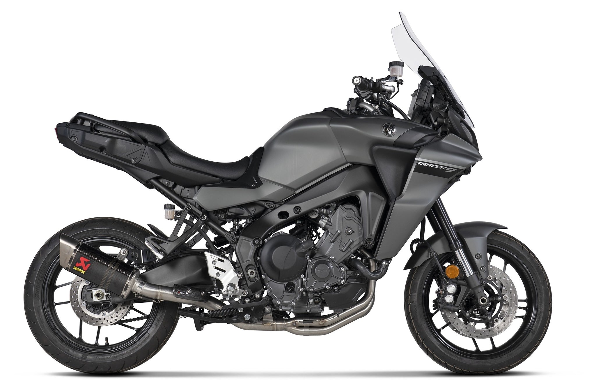 Sistema de escape Akrapovic Racing para Yamaha Tracer 9 GT 2021-2024, fibra de carbono/titanio [Caja abierta]