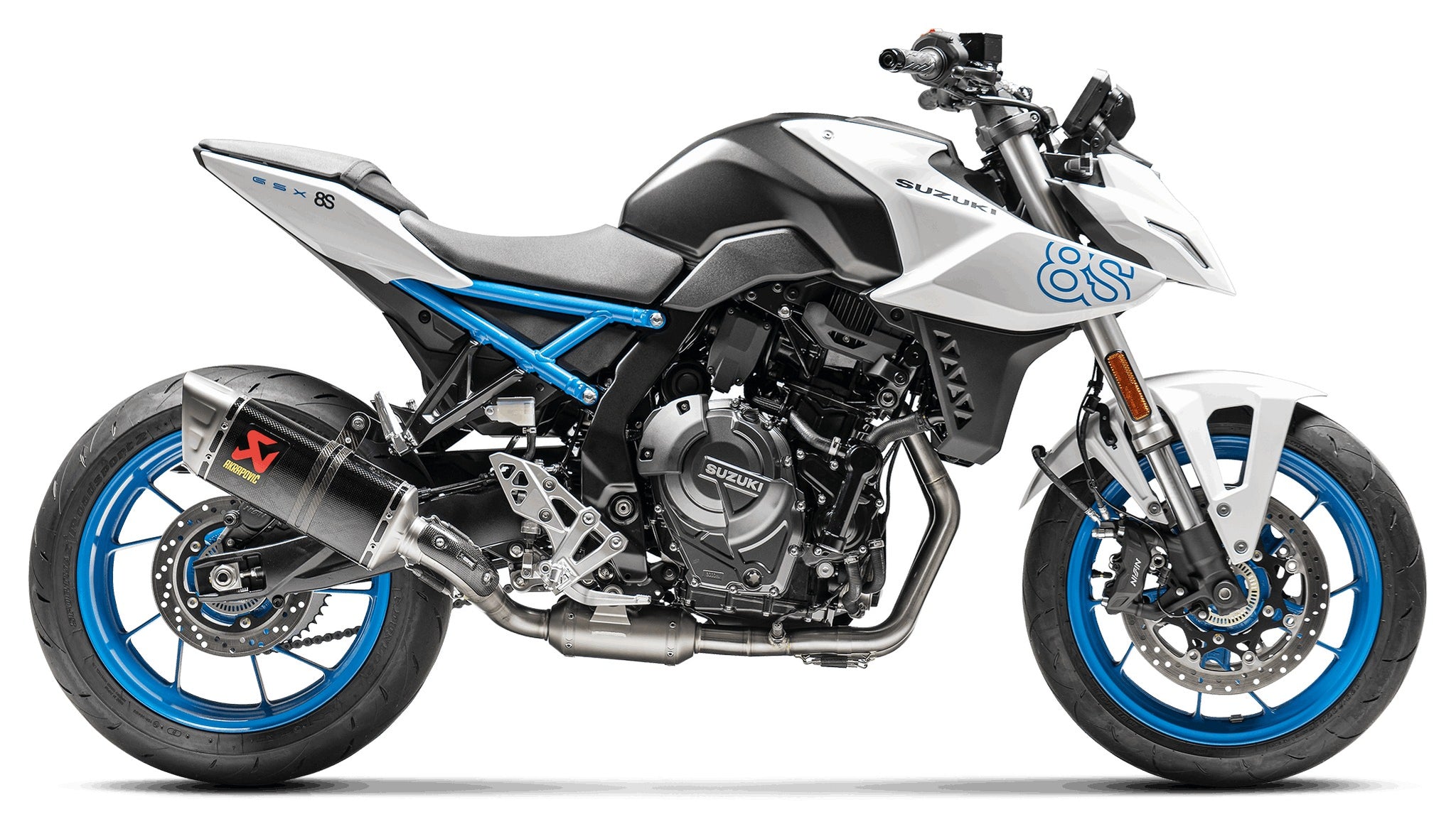 Sistemas de escape Akrapovic Racing para Suzuki GSX-8S / GSX-8R 2023-2024