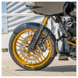 Guardabarros delantero Arlen Ness con revestimiento de fibra de carbono para Harley Touring
