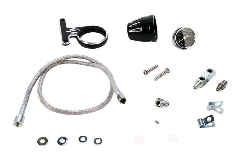 Kit de manómetro de presión de aceite de corte profundo Arlen Ness para Harley