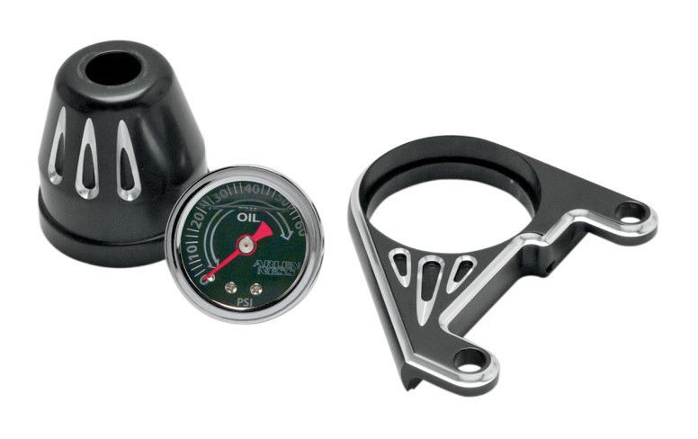 Kit de manómetro de presión de aceite de corte profundo Arlen Ness para Harley