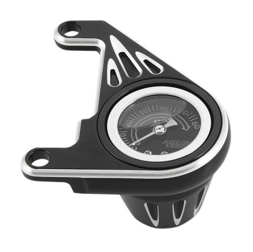 Kit de manómetro de presión de aceite de corte profundo Arlen Ness para Harley