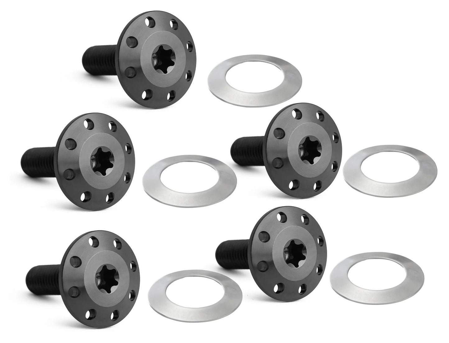 Kit de pernos de rotor de montaje de radios de titanio Holeshot de Arlen Ness para Harley Touring 2009-2025