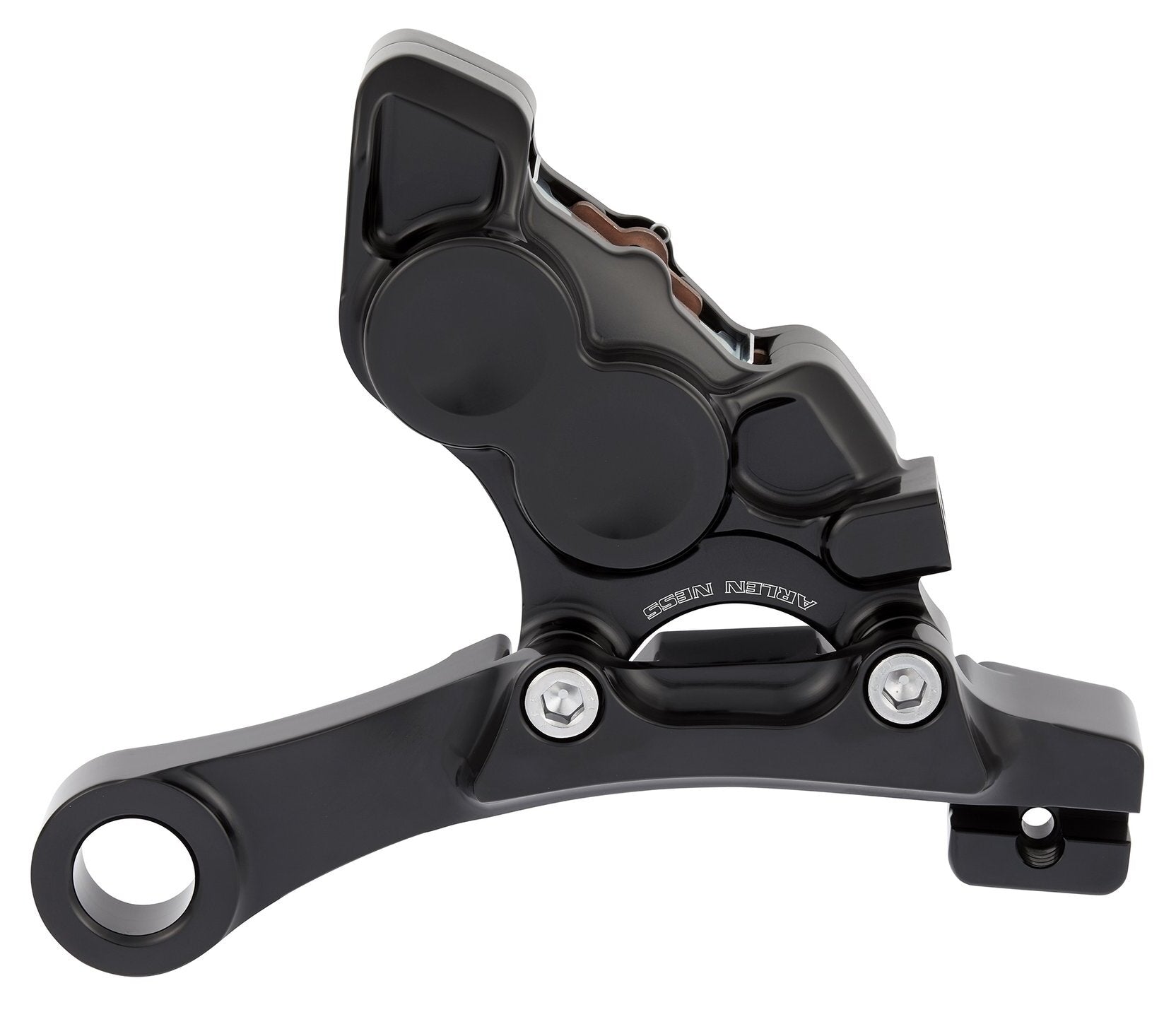 Kit de pinza y soporte trasero de 4 pistones Arlen Ness para Harley