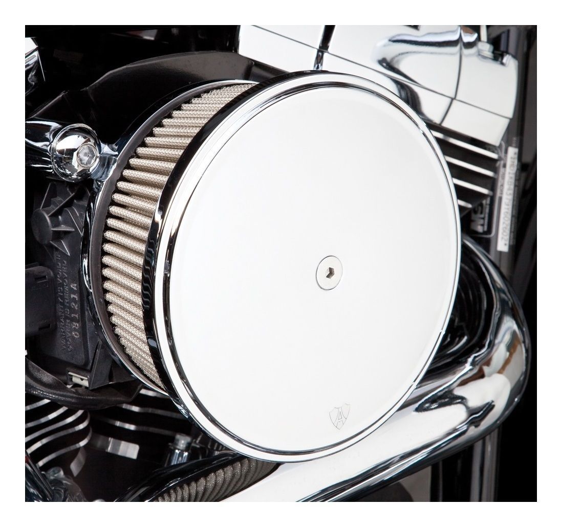 Kit de filtro de aire Arlen Ness Stage 2 Big Sucker para Harley Twin Cam 1999-2017. Filtro de aire estándar/cromado liso. [Instalado previamente]