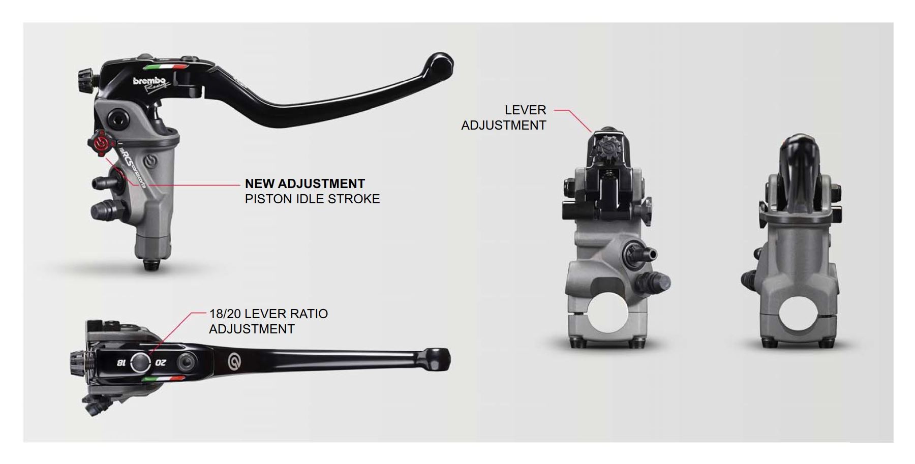 Cilindro maestro de freno Brembo 19RCS Corsa Corta