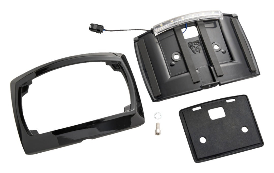 Marco de matrícula LED curvo Ciro para Harley FLHX/FLTRX 2023-2026