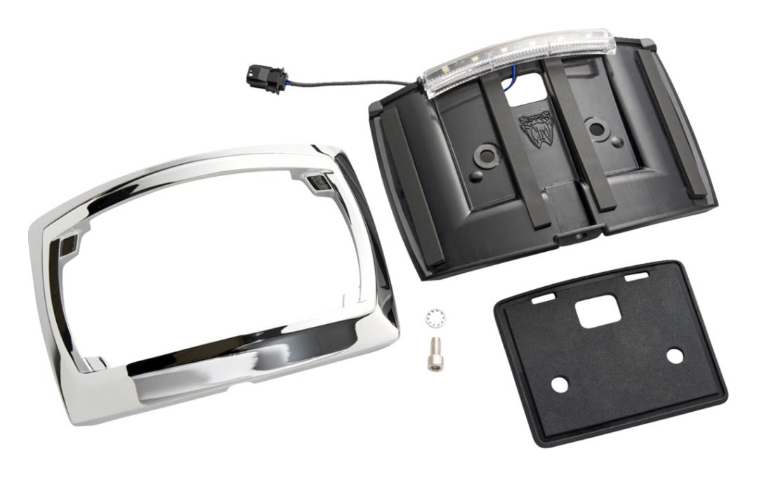 Marco de matrícula LED curvo Ciro para Harley FLHX/FLTRX 2023-2026