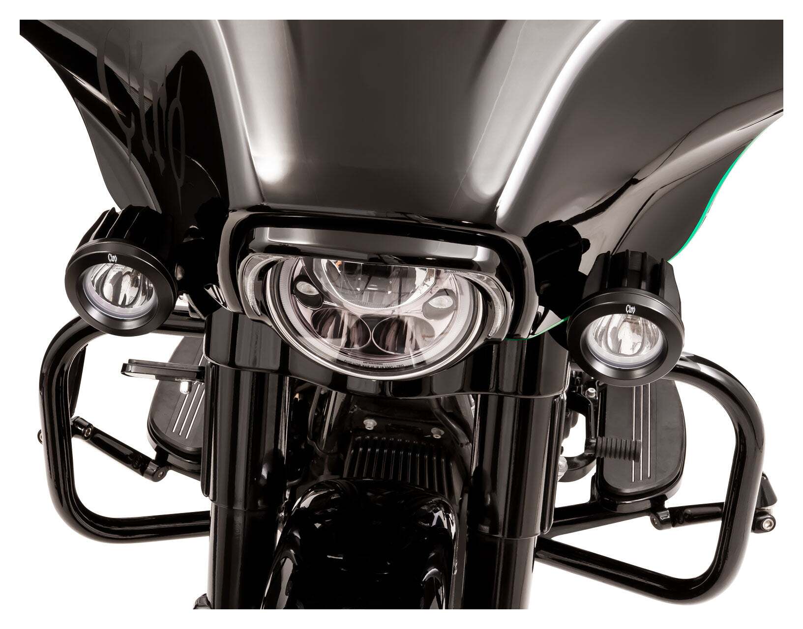 Faros de conducción Ciro Tac-10 Light Cannon para Harley Street Glide/Electra Glide 2014-2026