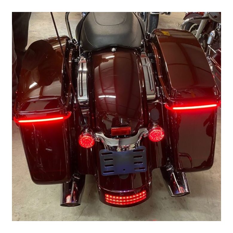 Luces para alforjas secuenciales de perfil bajo Custom Dynamics Bagz para Harley Touring