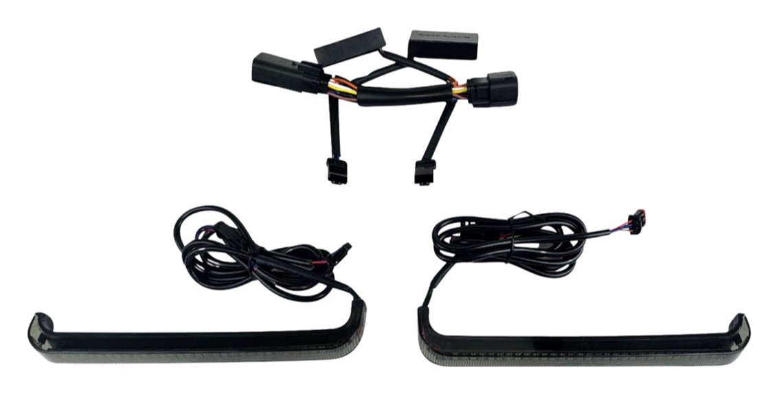 Luces LED de perfil bajo Custom Dynamics para alforjas, luces de marcha, giro y freno para Harley FLHX/FLTRX 2023-2024