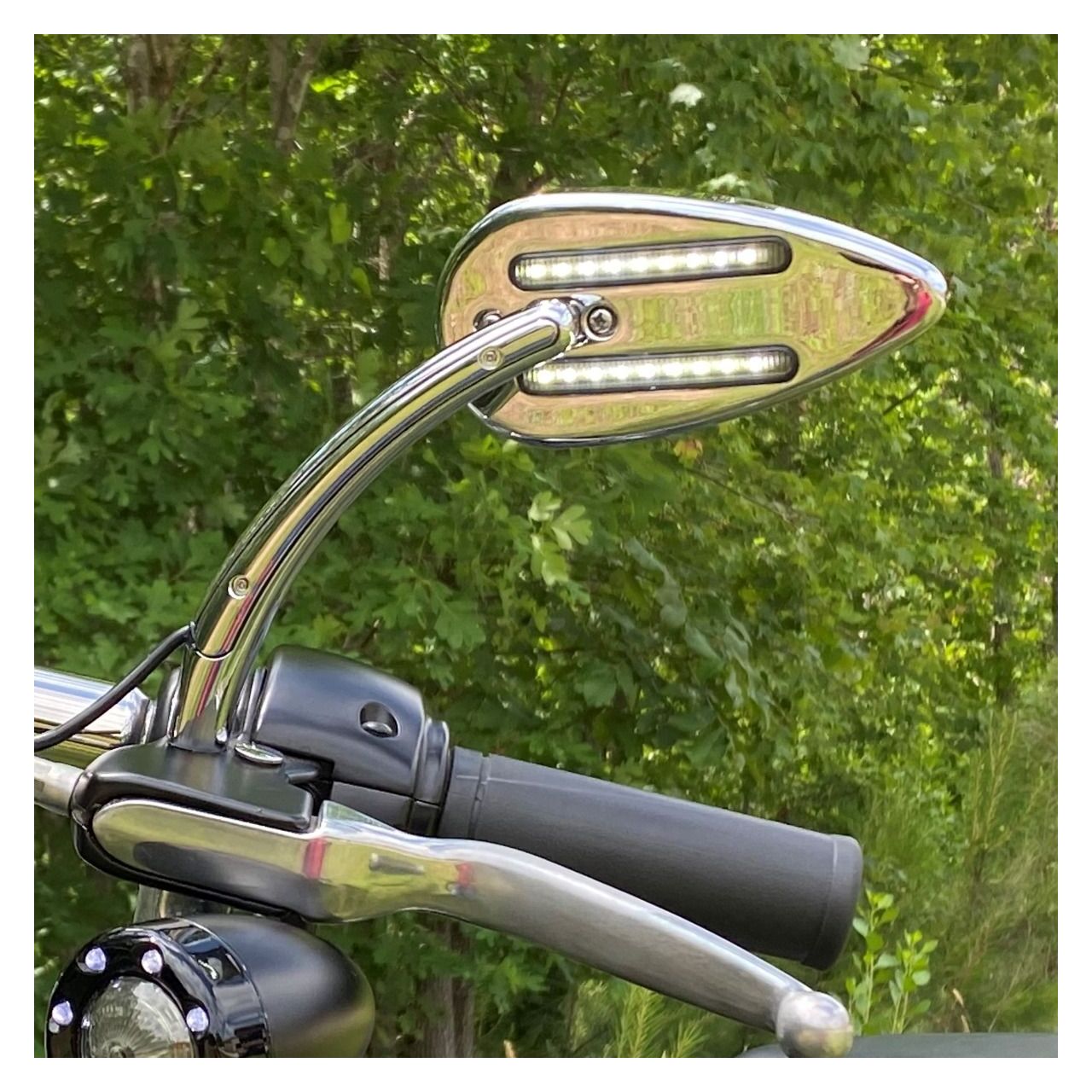 Espejos LED con intermitentes Custom Dynamics para Harley