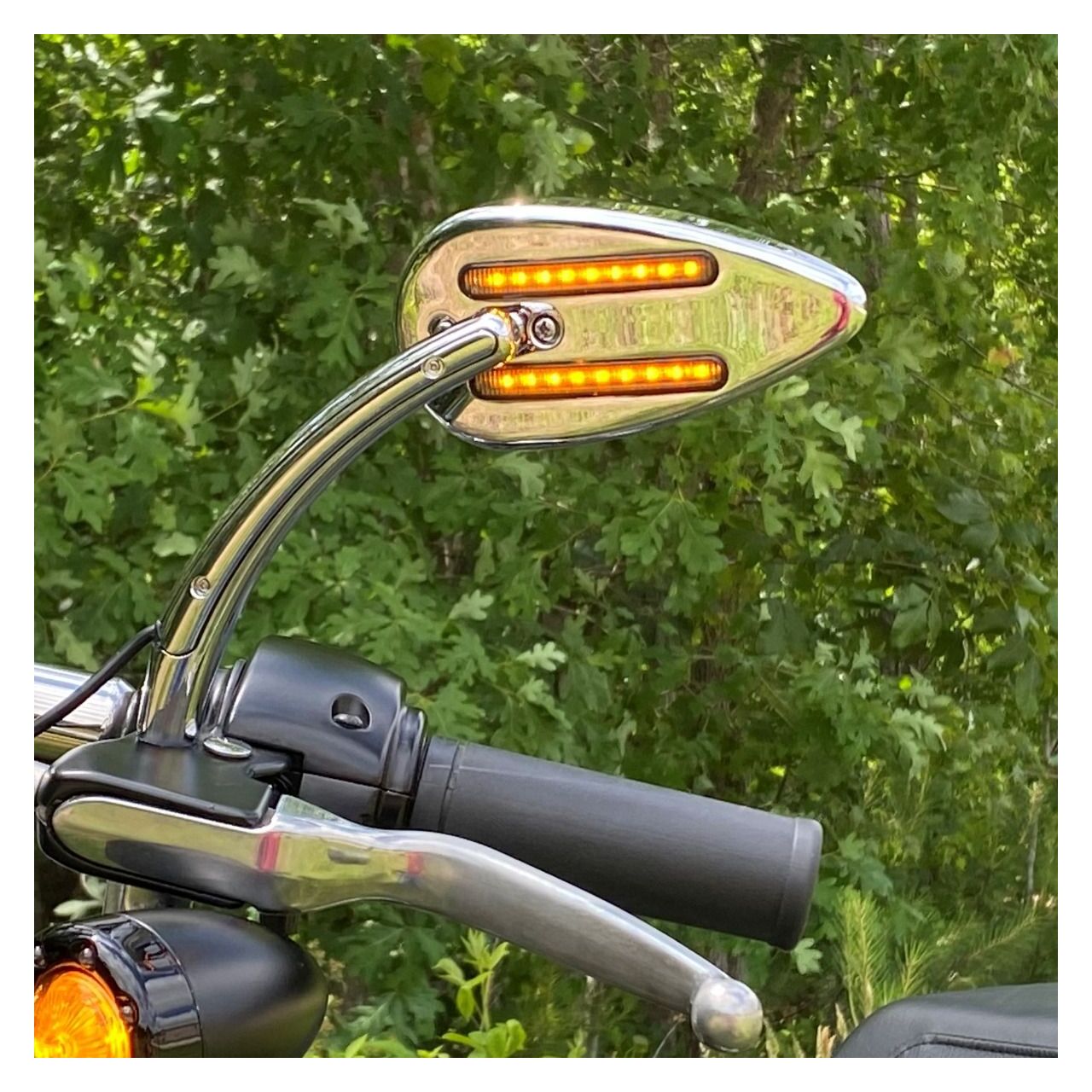 Espejos LED con intermitentes Custom Dynamics para Harley