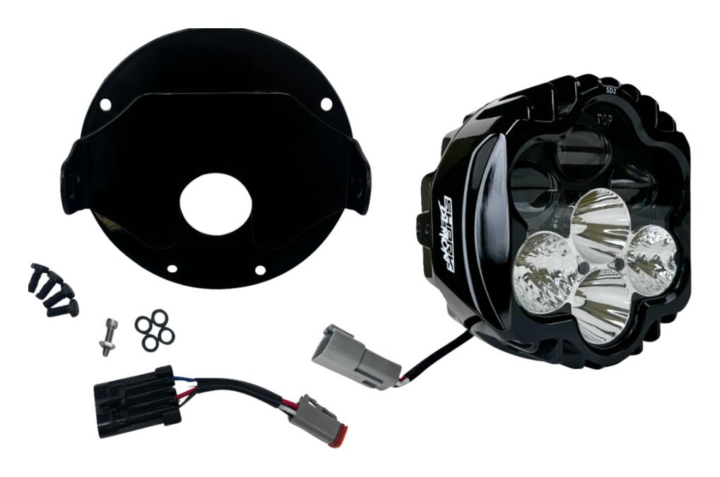 Faro delantero Shark Demon 2 de Custom Dynamics para Harley Low Rider ST 2022-2026