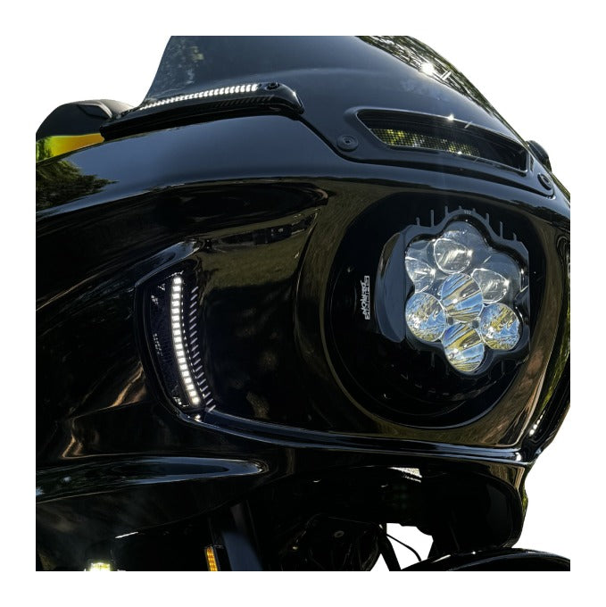 Faro delantero Shark Demon 2 de Custom Dynamics para Harley Low Rider ST 2022-2026
