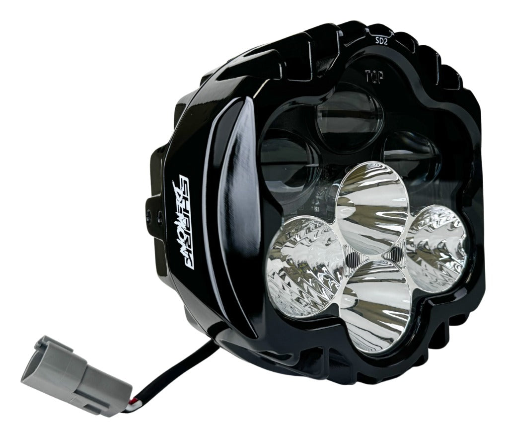 Faro delantero Shark Demon de Custom Dynamics para Harley Street Glide 2023-2026