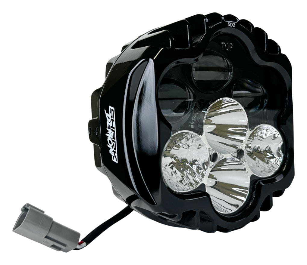 Faro delantero Shark Demon 2 de Custom Dynamics para Harley Touring (1994-2025)