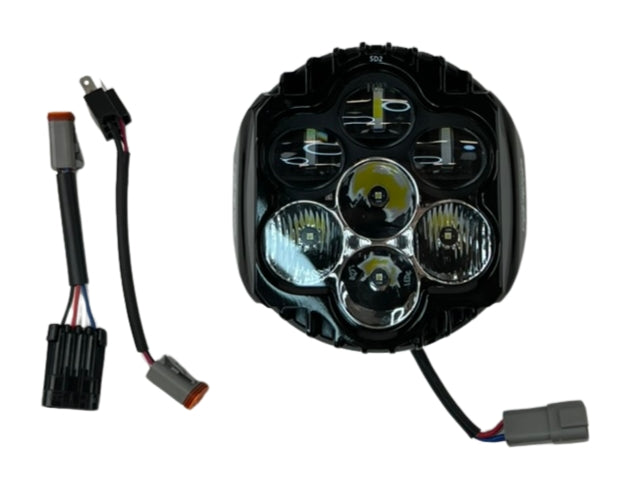 Faro delantero Shark Demon 2 de Custom Dynamics para Harley Touring (1994-2025)