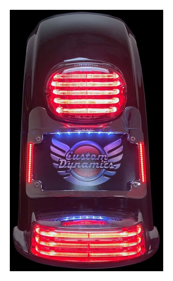 Soporte de matrícula con eliminador de intermitentes Custom Dynamics para Harley Touring (1997-2025)