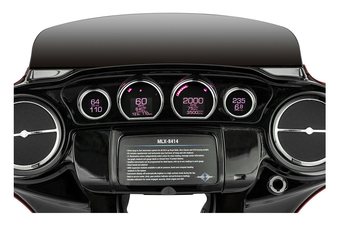 Juego de indicadores Dakota Digital MLX Serie 4 para Harley Touring 2014-2024