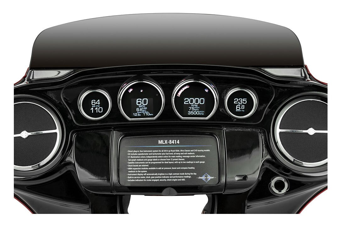 Juego de indicadores Dakota Digital MLX Serie 4 para Harley Touring 2014-2024