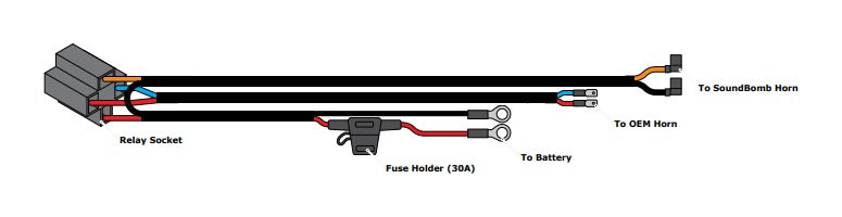 Arnés de cableado Denali Plug-N-Play para bocinas de aire de dos tonos