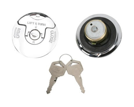 Juego de tapones de gasolina con cerradura de montaje empotrado Drag Specialties para Harley