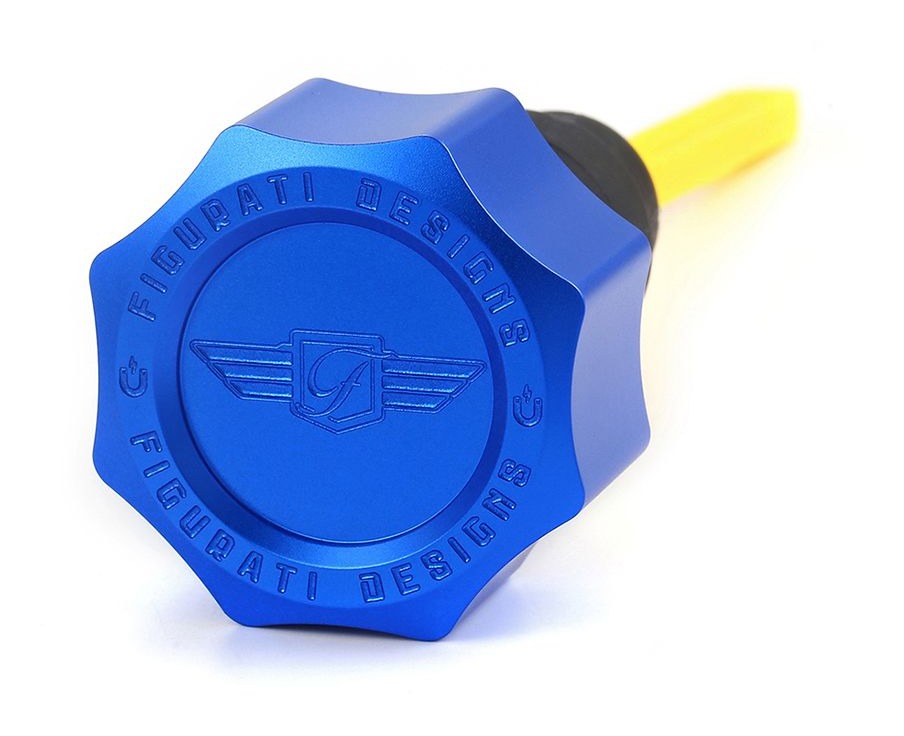 Varilla de nivel de aceite magnética curva de aluminio de alto rendimiento de Figurati Designs para Harley
