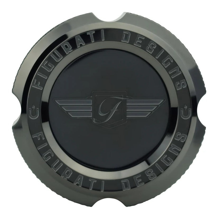 Varilla de nivel de aceite magnética moleteada de acero inoxidable Figurati Designs para Harley