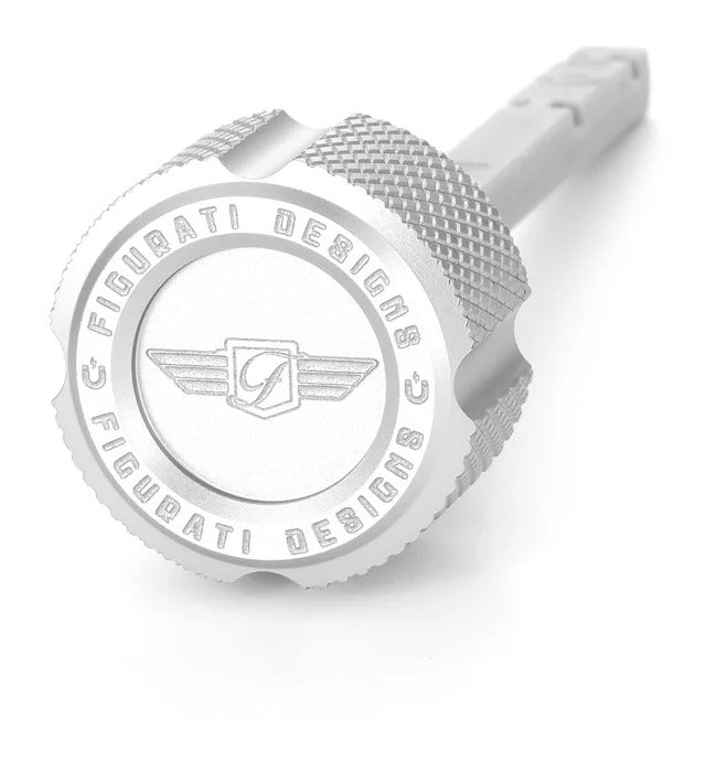 Kit de varilla de nivel magnética moleteada de alto rendimiento de Figurati Designs para Harley Touring 2017-2026