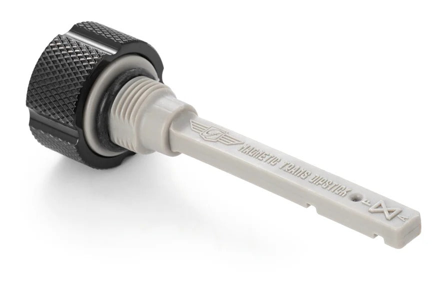 Varilla de medición de transmisión magnética moleteada de acero inoxidable Figurati Designs para Harley Touring 2017-2026