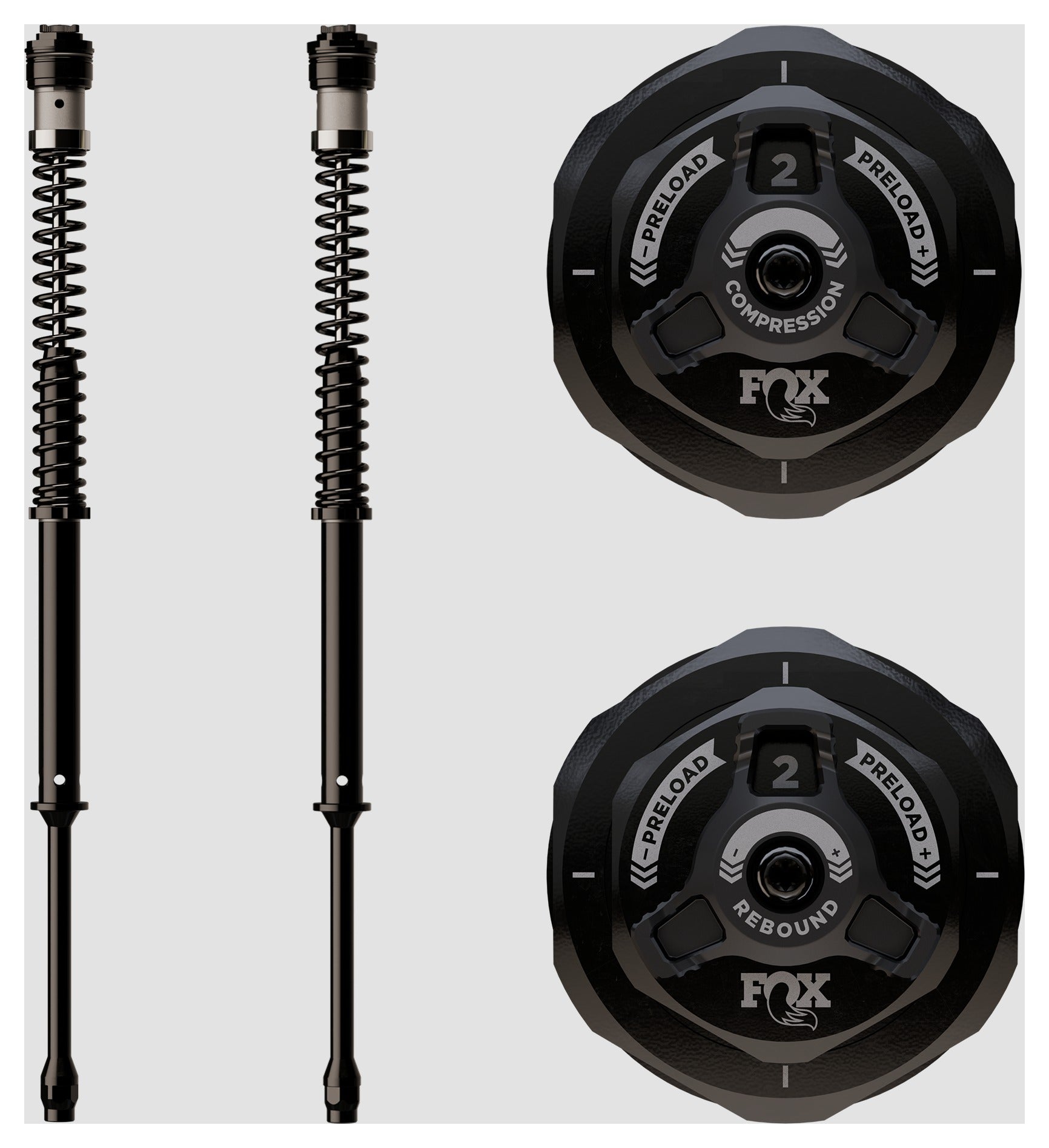 Kit de cartucho de horquilla ajustable Fox Factory Street Grip ST para Harley