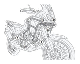 Protectores de motor superiores Givi TNH1209 para Honda Africa Twin 2024-2025