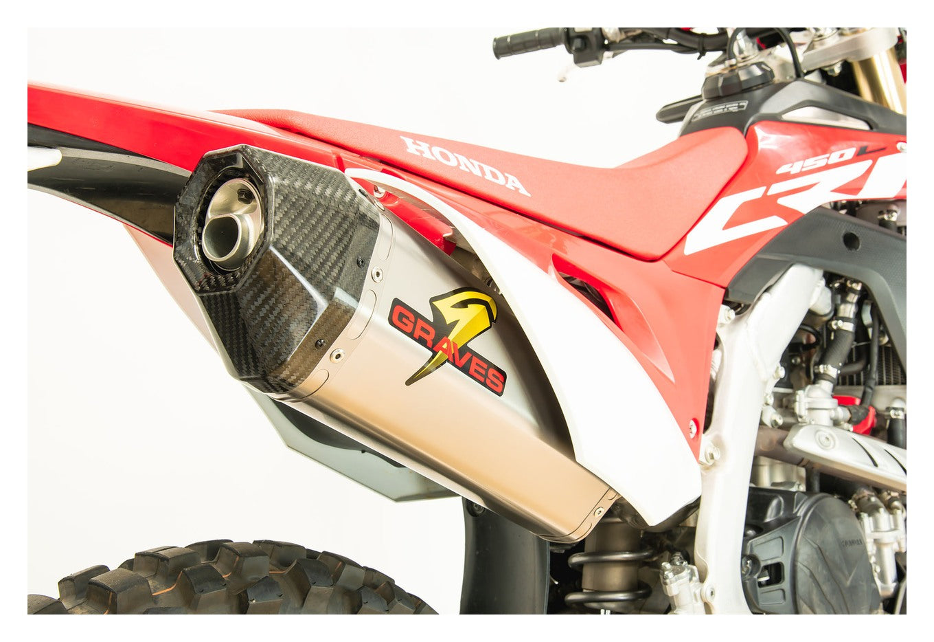 Sistema de escape de titanio Graves para Honda CRF450L / RL / X 2019-2026