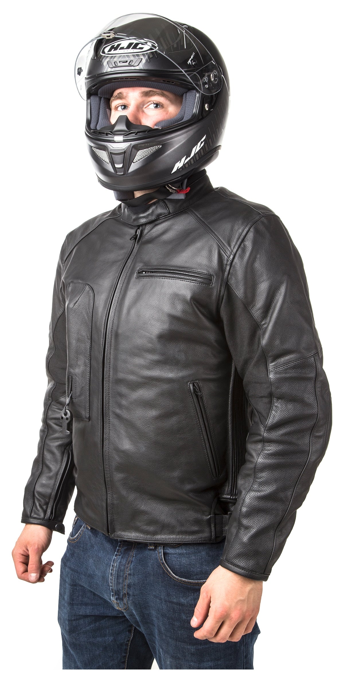 Helite Chaqueta de cuero con airbag