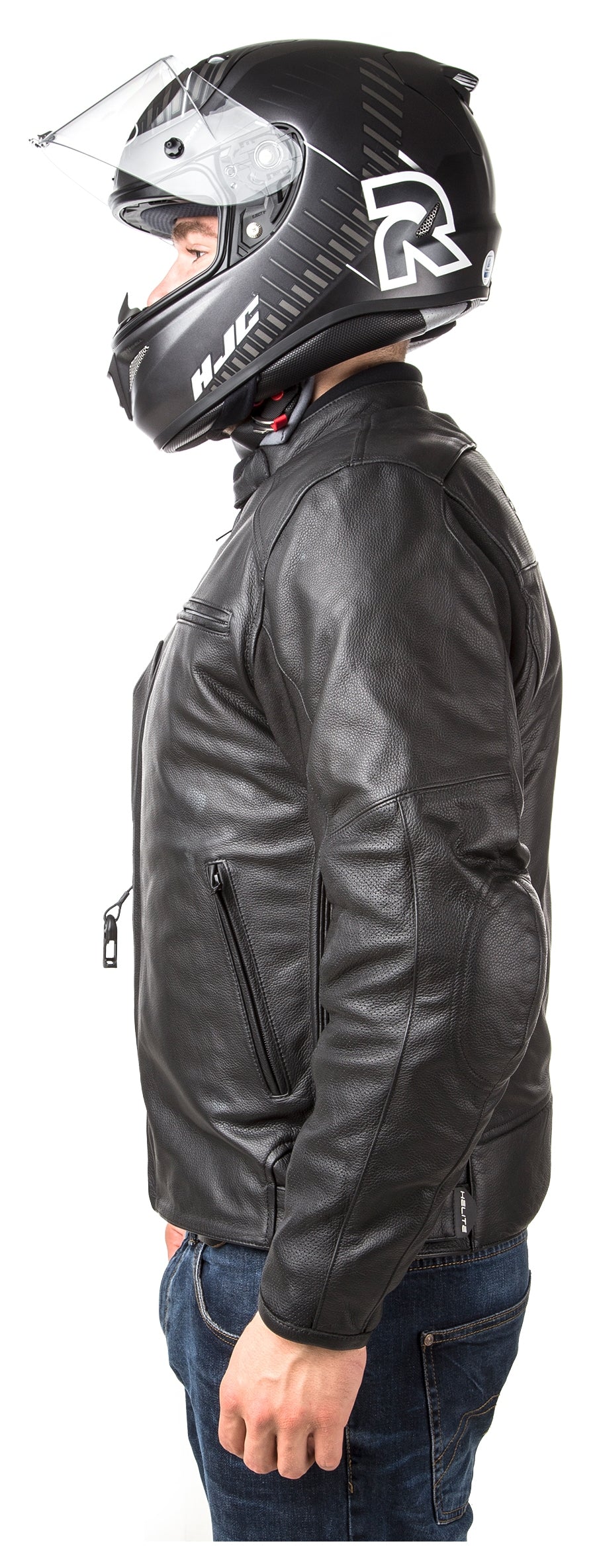 Helite Chaqueta de cuero con airbag