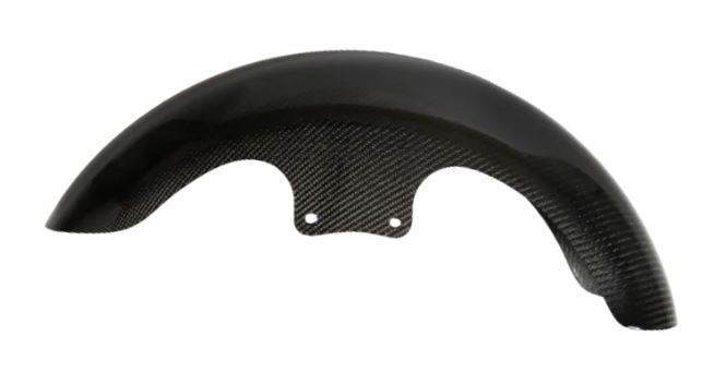 Hofmann diseña un guardabarros delantero de longitud media de fibra de carbono para Harley Touring