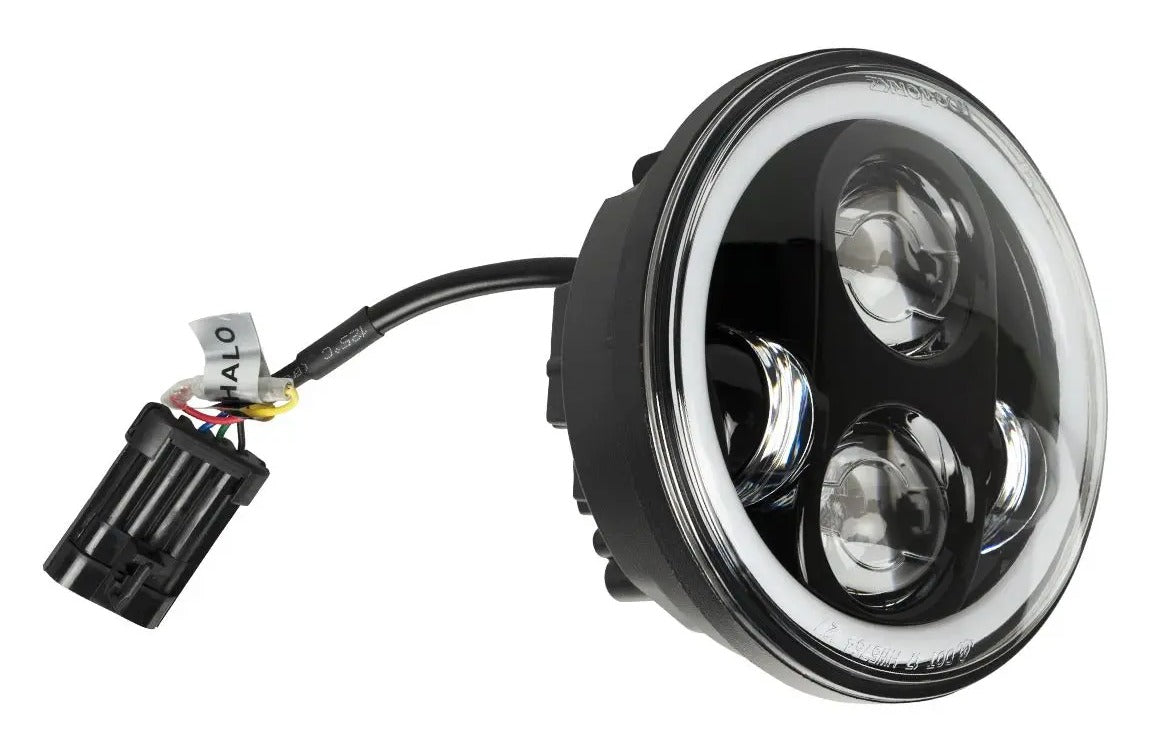 Faro delantero LED Halomaker de 5 3/4" de HogWorkz para Harley Softail 2018-2026