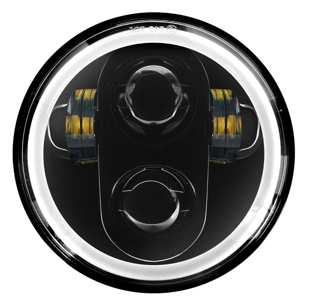 Faro delantero LED Halomaker de 5 3/4" de HogWorkz para Harley Softail 2018-2026