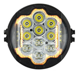 Faro delantero LED de alto rendimiento HogWorkz de 7" con dientes plateados para Harley Low Rider ST 2022-2026