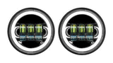Kit de faros delanteros LED Halomaker de 7" y luz de cruce de 4 1/2" de HogWorkz para Harley 1994-2025
