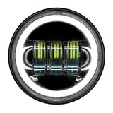 Kit de faros delanteros LED Halomaker de 7" y luz de cruce de 4 1/2" de HogWorkz para Harley 1994-2025