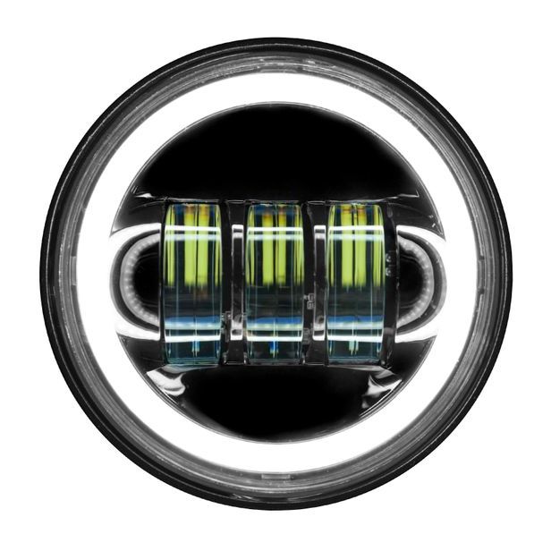Kit de faros delanteros LED Halomaker de 7" y luz de cruce de 4 1/2" de HogWorkz para Harley 1994-2025