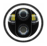 Faro delantero LED Halomaker de 5 3/4" de HogWorkz para Harley 1988-2024