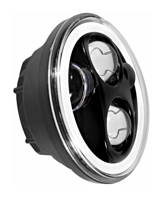 Faro delantero LED Halomaker de 5 3/4" de HogWorkz para Harley 1988-2024