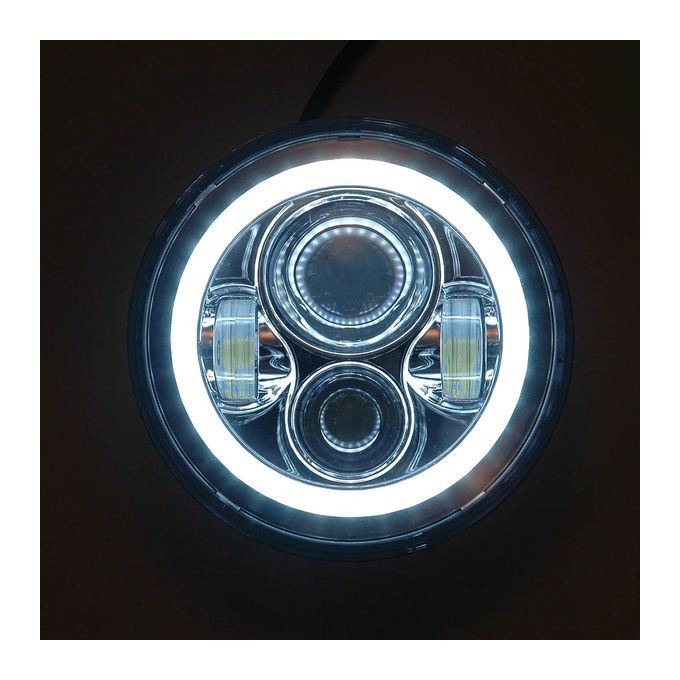 Kit de faros delanteros LED Halomaker de 7" y luz de cruce de 4 1/2" de HogWorkz para Harley 1994-2025