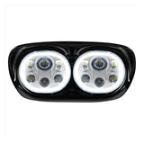 Faros delanteros LED dobles Halomaker de HogWorkz para Harley Road Glide 1998-2013