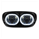 Faros delanteros LED dobles Halomaker de HogWorkz para Harley Road Glide 1998-2013