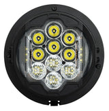 Faro delantero LED de alto rendimiento HogWorkz Silvertooth de 7" para Harley Touring (1994-2025)